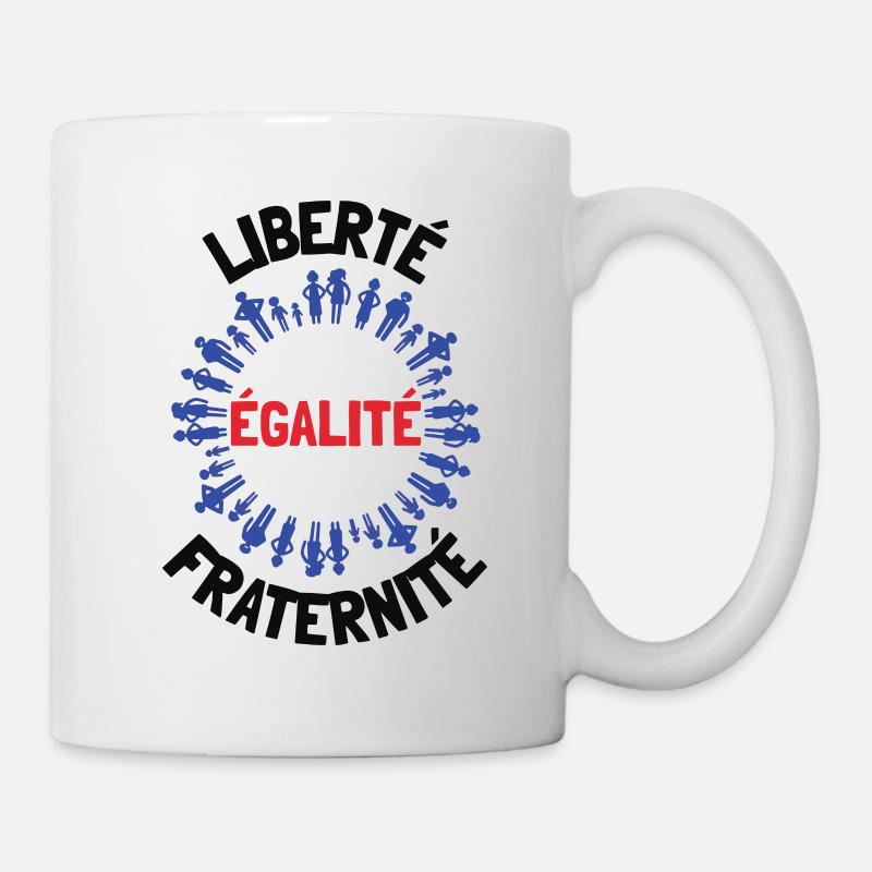 Liberté égalité fraternité - Mug blanc - blanc