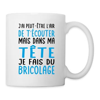 In my head I do DIY - Gift humor - Mug - white - Right