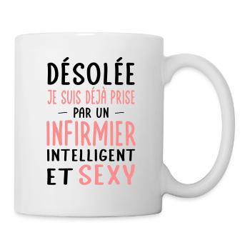 Désolée déjà prise par un infirmier sexy - Mug blanc - blanc - Droite