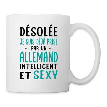Désolée déjà prise par un Allemand sexy - Mug blanc - blanc - Droite