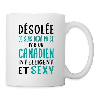 Désolée déjà prise par un Canadien sexy - Mug blanc - blanc - Droite