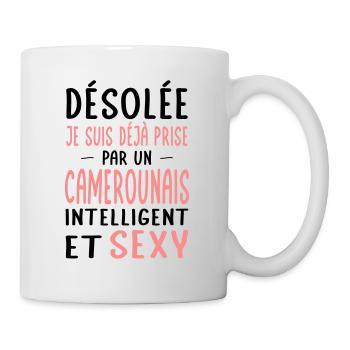 Désolée déjà prise par un Camerounais sexy - Mug blanc - blanc - Droite