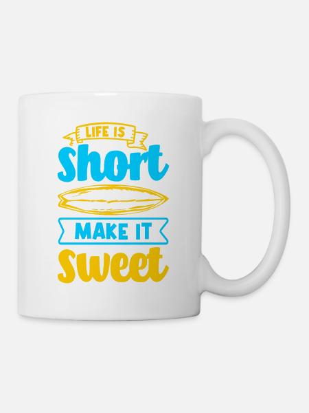 Cooler Surfer Spruch Geschenkidee - Tasse - Weiß