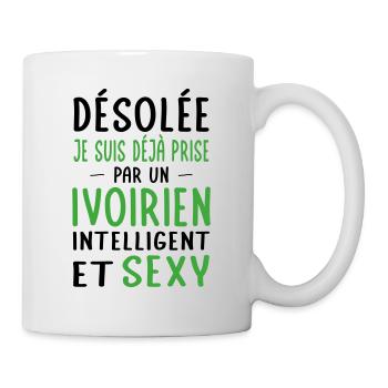 Désolée déjà prise par un Ivoirien sexy - Mug blanc - blanc - Droite
