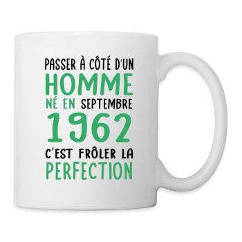 Anniversaire 60 ans - Né en Septembre 1962 - Mug blanc - blanc - Droite