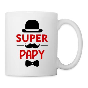 Super Papy, super grand-père, famille, humour, fun - Mug blanc - blanc - Droite
