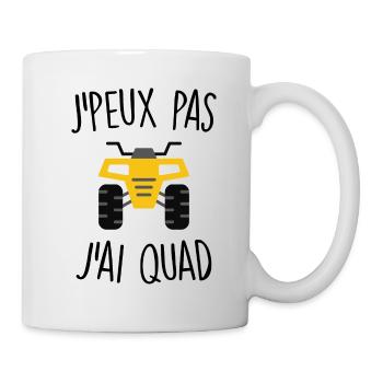J'peux pas j'ai quad - Mug blanc - blanc - Droite