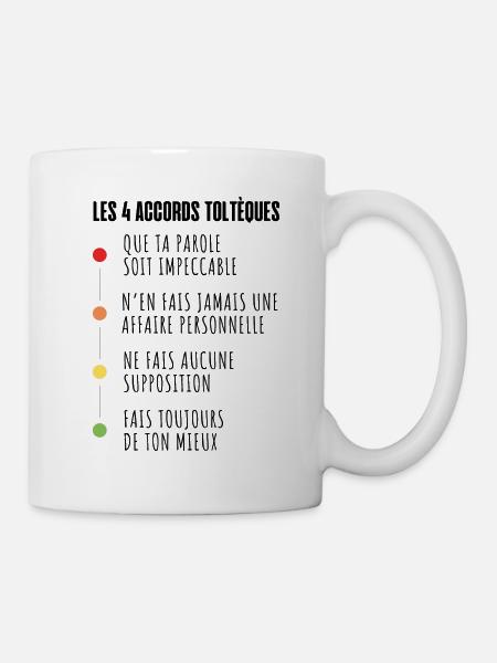 Les 4 accords toltèques - Mug blanc - blanc