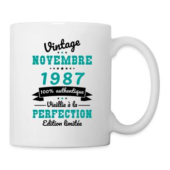Anniversaire 35 ans - Novembre 1987 Vintage - Mug blanc - blanc - Droite