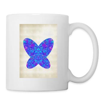 Papillon dans un style abstrait - Mug blanc - blanc - Droite