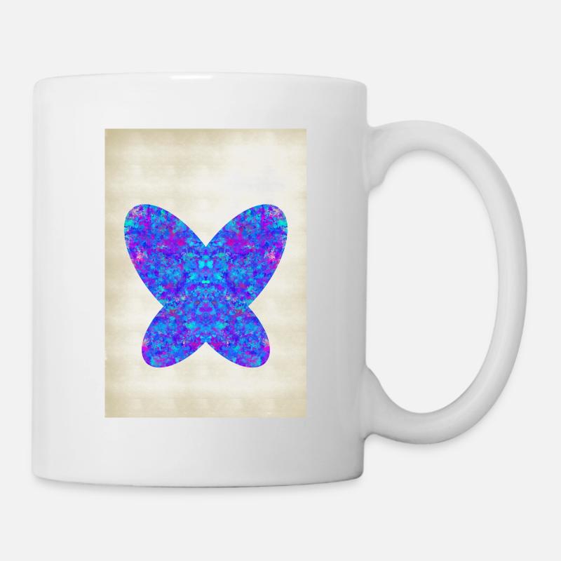 Butterfly in Abstract Style - Mug - white