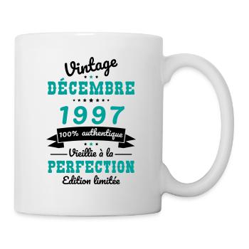 Anniversaire 25 ans - Décembre 1997 Vintage - Mug blanc - blanc - Droite