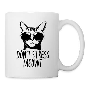 Don't stress meowt - Funny cat saying - Mug - white - Right