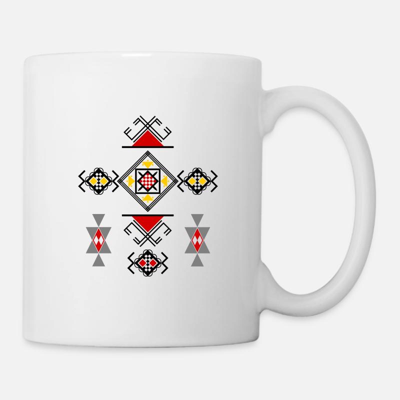 Décore avec des symboles Amazighs - Mug blanc - blanc
