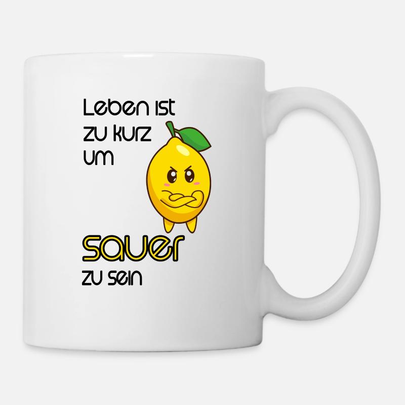 Zitrone Comic Lustig mit Spruch - Tasse - Weiß