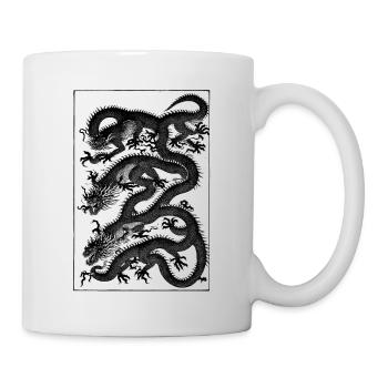 Monster Drachen Japan Stil - Tasse - Weiß - Rechts
