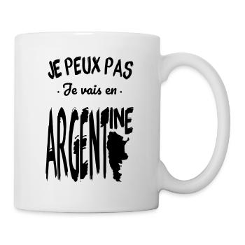 Je peux pas je vais en Argentine - Mug blanc - blanc - Droite