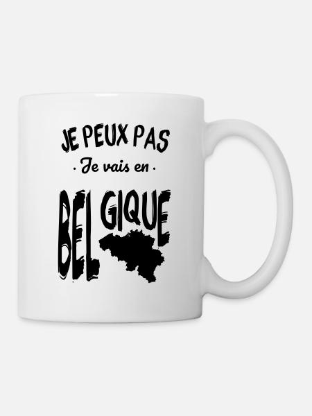 Je peux pas je vais en Belgique - Mug blanc - blanc