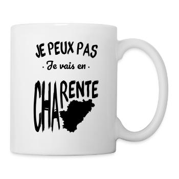 Je peux pas je vais en Charente - Mug blanc - blanc - Droite