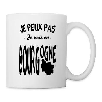 Je peux pas je vais en Bourgogne - Mug blanc - blanc - Droite