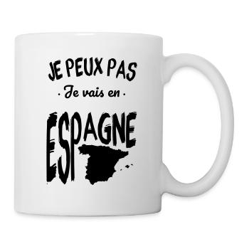 Je peux pas je vais en Espagne - Mug blanc - blanc - Droite