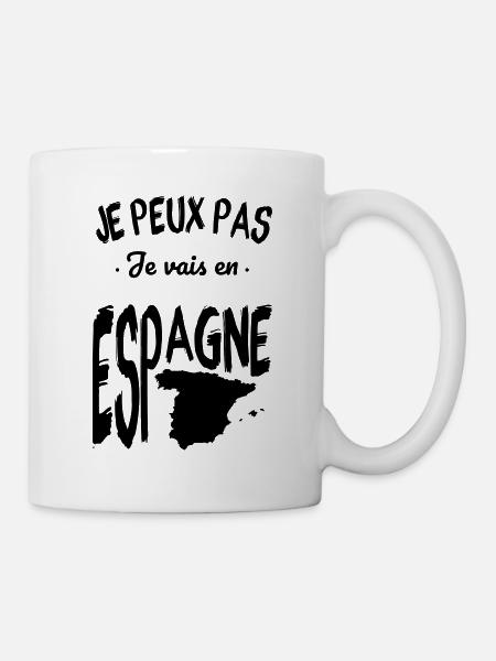 Je peux pas je vais en Espagne - Mug blanc - blanc