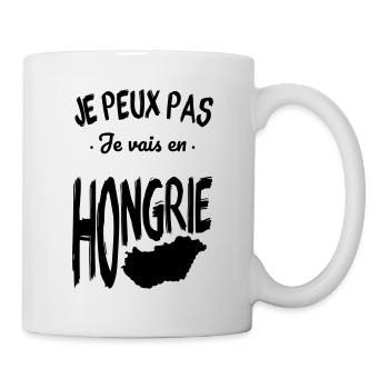 Je peux pas je vais en Hongrie - Mug blanc - blanc - Droite