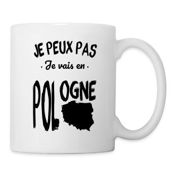 Je peux pas je vais en Pologne - Mug blanc - blanc - Droite