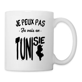 Je peux pas je vais en Tunisie - Mug blanc - blanc - Droite