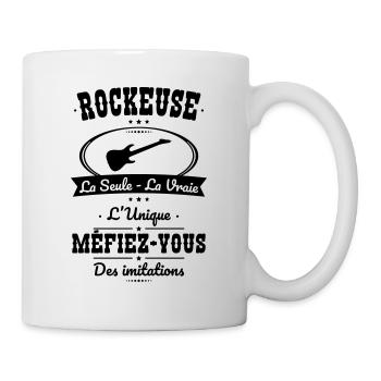 Rockeuse - La seule - La vraie - L'unique - Mug blanc - blanc - Droite