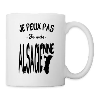 Je peux pas je suis Alsacienne - Mug blanc - blanc - Droite