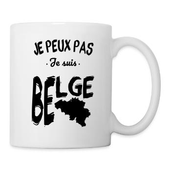 Je peux pas je suis Belge - Mug blanc - blanc - Droite