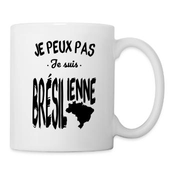 Je peux pas je suis Brésilienne - Mug blanc - blanc - Droite
