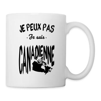 Je peux pas je suis Canadienne - Mug blanc - blanc - Droite