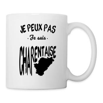 Je peux pas je suis Charentaise - Mug blanc - blanc - Droite