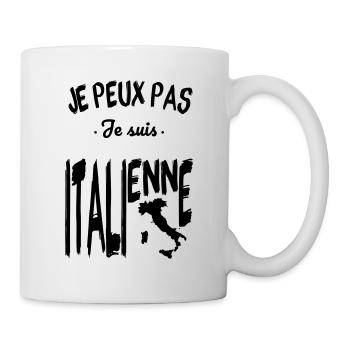 Je peux pas je suis Italienne - Mug blanc - blanc - Droite
