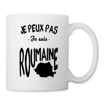 Je peux pas je suis Roumaine - Mug blanc - blanc - Droite