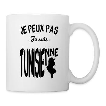 Je peux pas je suis Tunisienne - Mug blanc - blanc - Droite