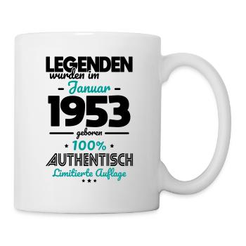 70. Geburtstag - Legenden wurden im Januar 1953 - Tasse - Weiß - Rechts