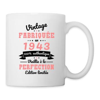 Anniversaire 81 ans - Vintage 1943 - Mug blanc - blanc - Droite