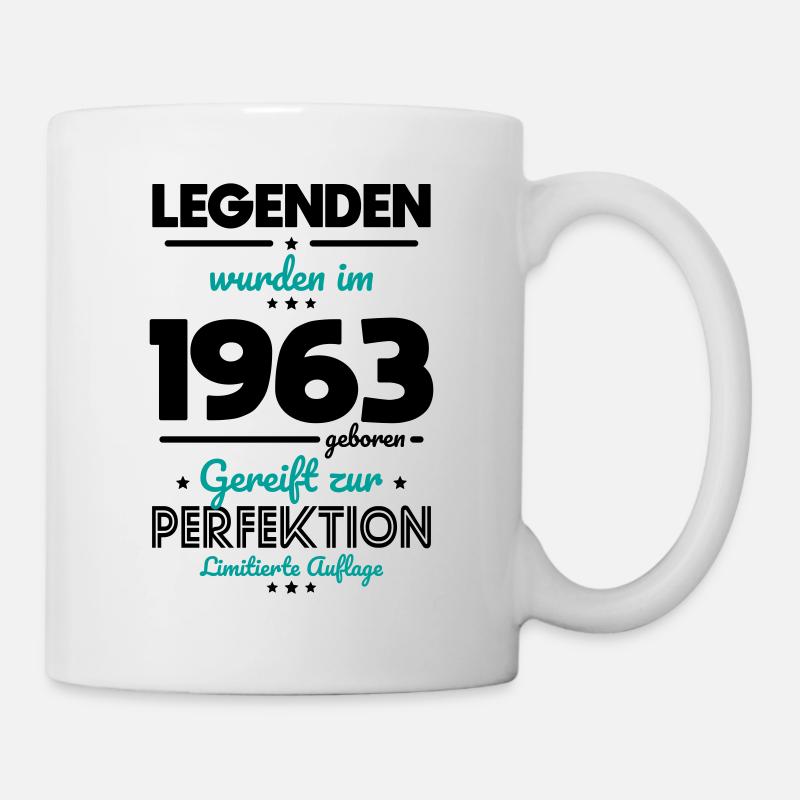 60. Geburtstag - Legenden wurden im 1963 - Tasse - Weiß