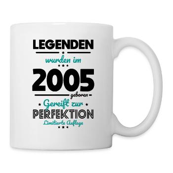 18. Geburtstag - Legenden wurden im 2005 - Tasse - Weiß - Rechts