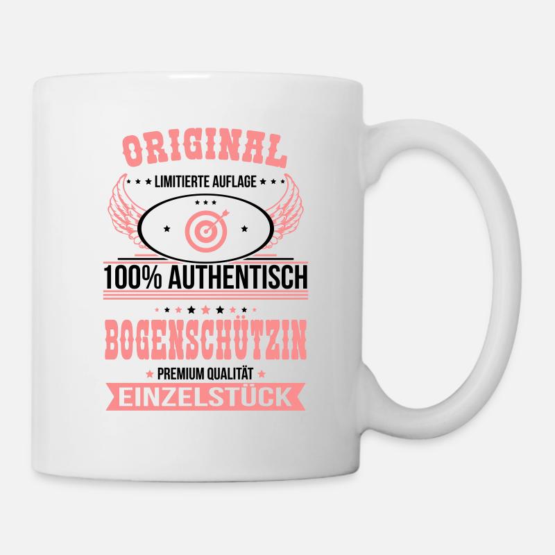 Bogenschützin Original 100% Authentisch - Tasse - Weiß