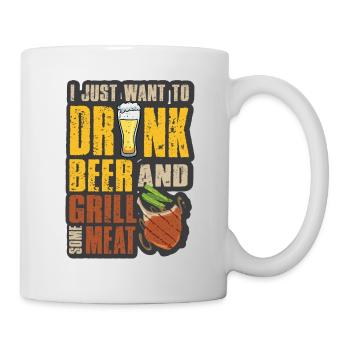 Lustiger Grill-Spruch I Grillen Motiv - Tasse - Weiß - Rechts