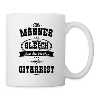 Alle Männer gleich Besten werden Gitarrist - Tasse - Weiß - Rechts