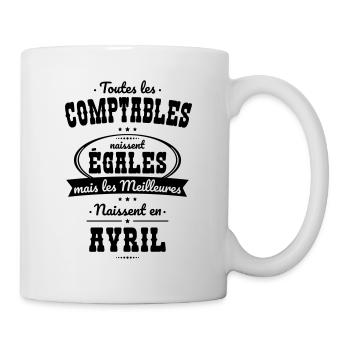 Comptables égales meilleures naissent en Avril - Mug blanc - blanc - Droite