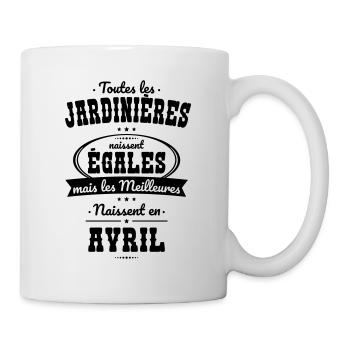 Jardinières égales meilleures naissent en Avril - Mug blanc - blanc - Droite