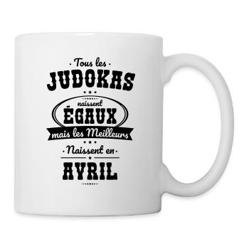 Judokas égaux meilleurs naissent en Avril - Mug blanc - blanc - Droite