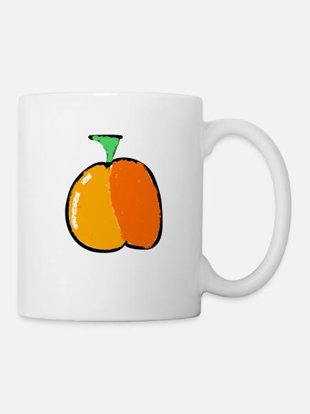 Pfirsich - Tasse - Weiß