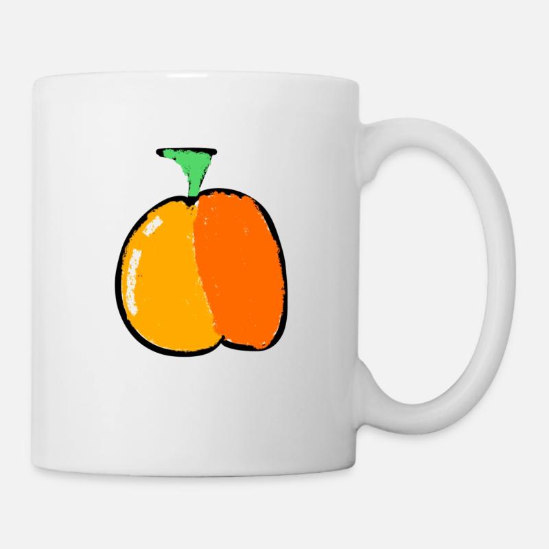 Pfirsich - Tasse - Weiß